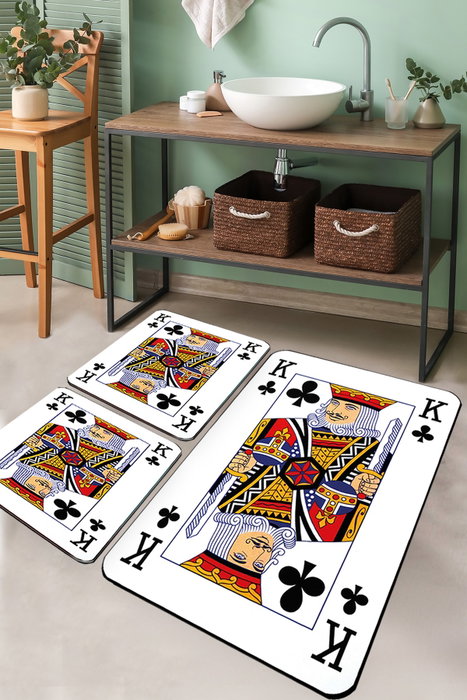 Mijölnir Juego de alfombrillas de baño Multicolor de 3 piezas Mijölnir Juego de alfombrillas de baño Multicolor de 3 piezas